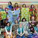 Girl Scout Troop 40112 poses with their completed blankets to send to the New Hope Baptist Church in Newark, New Jersey on Tuesday, Jan. 22. Not pictured: Natasha Loomis, Natalie Merkle, and Edie O'Brien. Daniel Brenner I AnnArbor.com